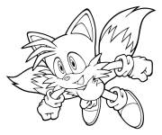 Coloriage Miles l'ami de Sonic