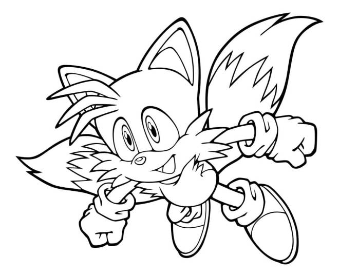 Coloriage et dessins gratuits Miles l'ami de Sonic à imprimer