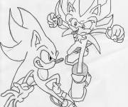 Coloriage et dessins gratuit Sonic à main levée à imprimer