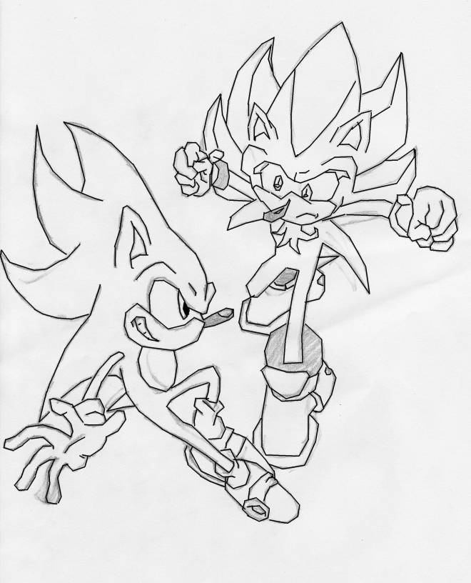 Coloriage et dessins gratuits Sonic à main levée à imprimer