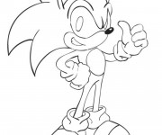 Coloriage et dessins gratuit Sonic A4 à imprimer