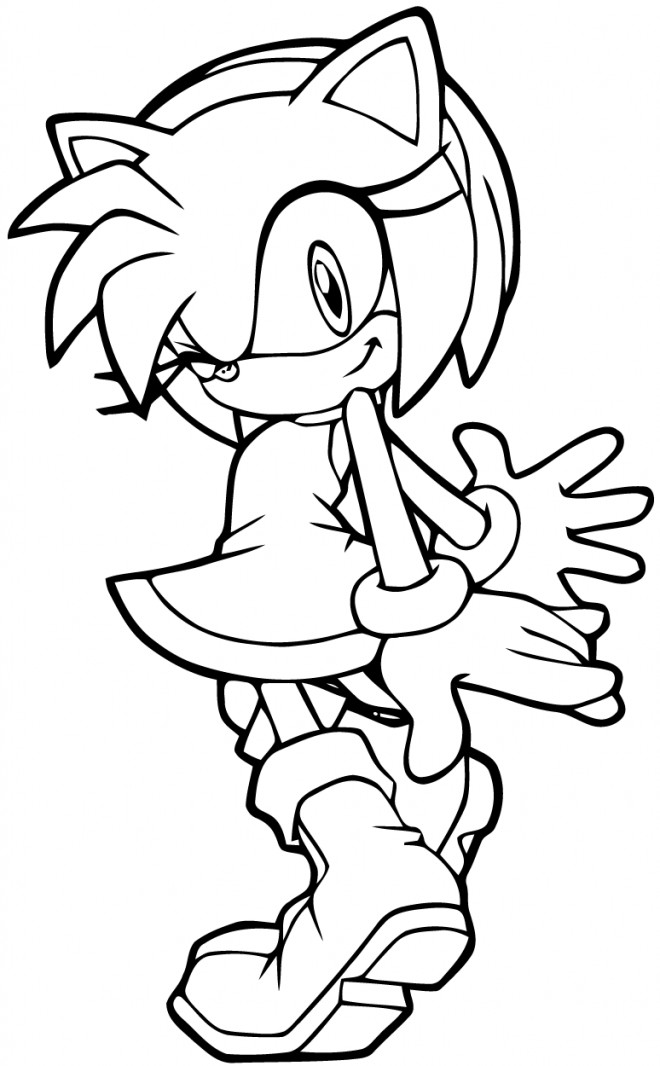 Coloriage et dessins gratuits Sonic Amy à imprimer