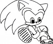 Coloriage Sonic bébé