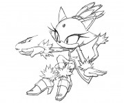Coloriage Sonic Blaze
