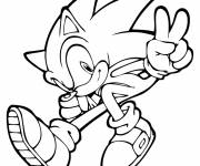 Coloriage Sonic cool en ligne