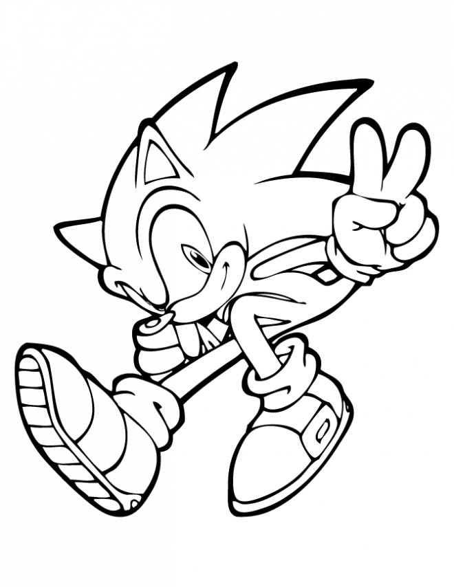 Coloriage et dessins gratuits Sonic cool en ligne à imprimer