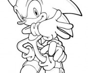 Coloriage Sonic course