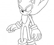 Coloriage Sonic en col&egrave;re