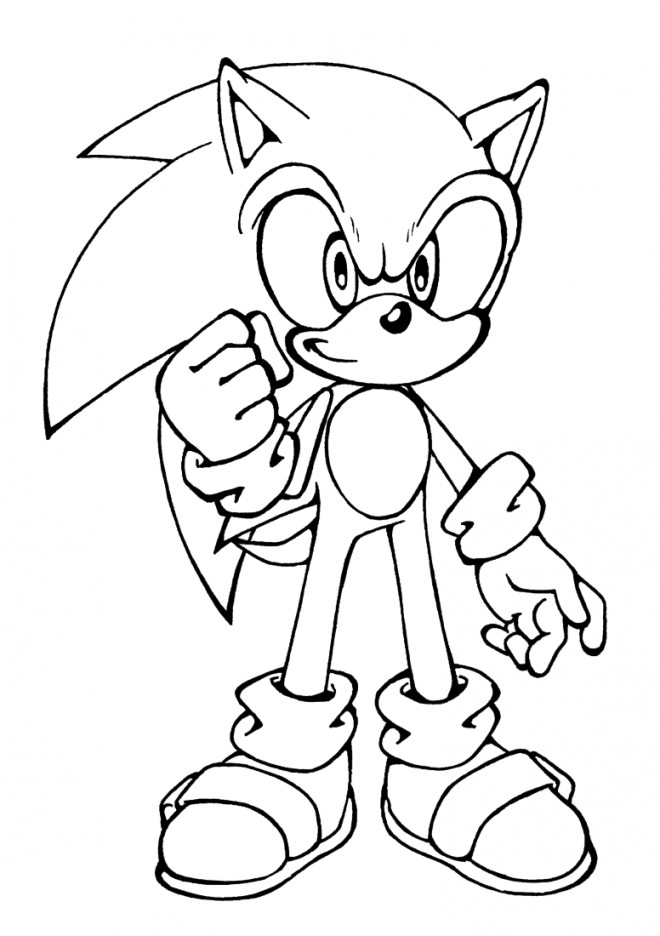 Coloriage Sonic gratuit à imprimer