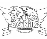 Coloriage Sonic et Amy &agrave; imprimer
