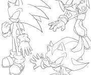 Coloriage Sonic et shadow