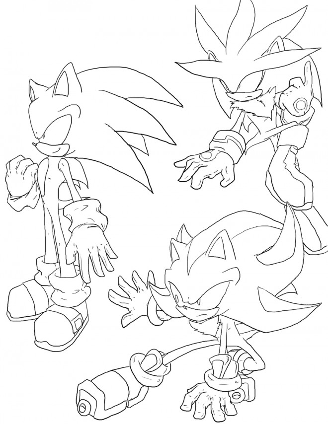 Coloriage et dessins gratuits Sonic et shadow à imprimer