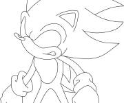 Coloriage Sonic facile