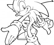 Coloriage Sonic gratuit &agrave; imprimer