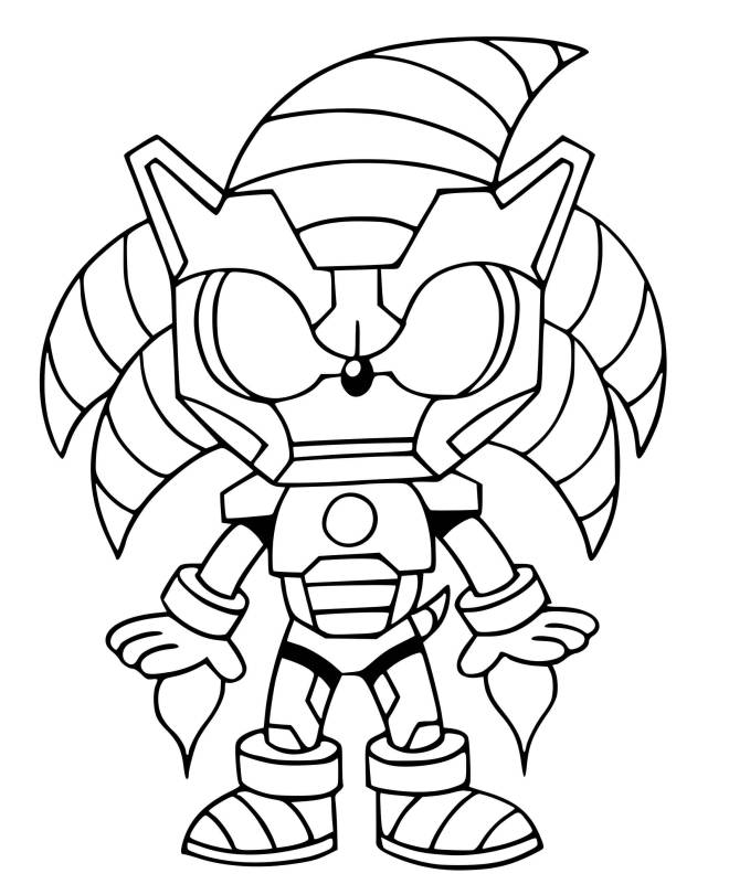 Coloriage et dessins gratuits Sonic Ironman à imprimer