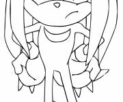 Coloriage Sonic Knuckles le rebelle