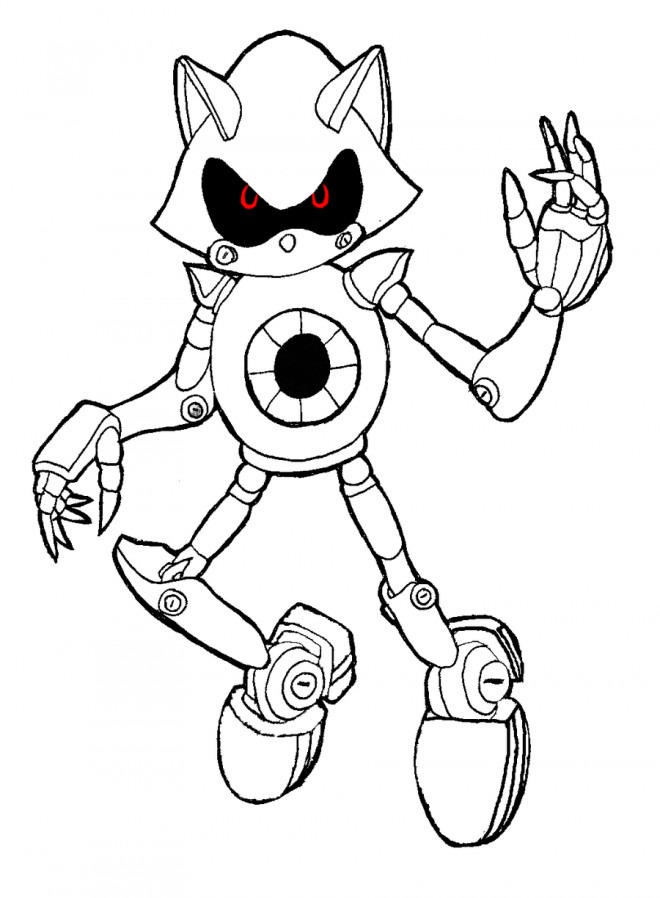 Coloriage Sonic L'ennemis dessin gratuit à imprimer