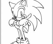 Coloriage et dessins gratuit Sonic la star à imprimer