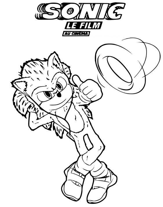 Coloriage et dessins gratuits Sonic le film 2020 à imprimer