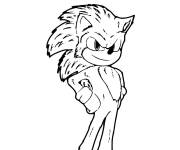 Coloriage Sonic le film en coloriage