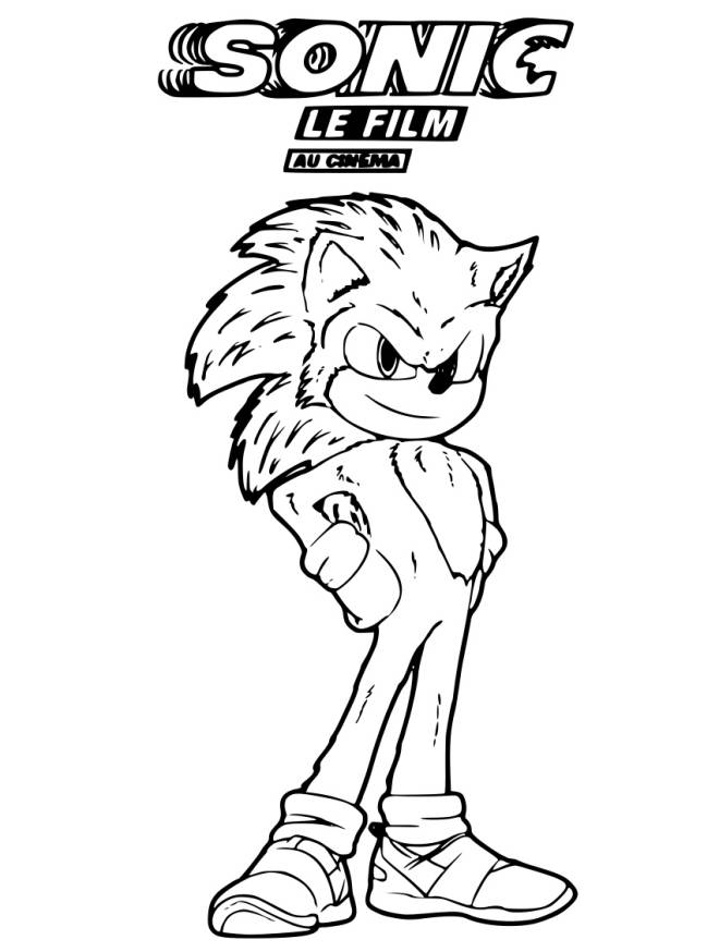 Coloriage et dessins gratuits Sonic le film en coloriage à imprimer
