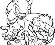 Coloriage Sonic méchant