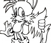 Coloriage et dessins gratuit Sonic Miles à imprimer