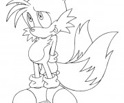 Coloriage Sonic Miles &agrave; imprimer