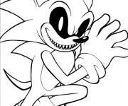 Coloriage Sonic monstre