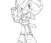 Coloriage Sonic portant le gant de Thanos