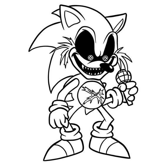 Coloriage et dessins gratuits Sonic qui fait peur à imprimer