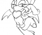 Coloriage Sonic Rouge saute