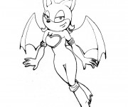 Coloriage Sonic Rouge the bat