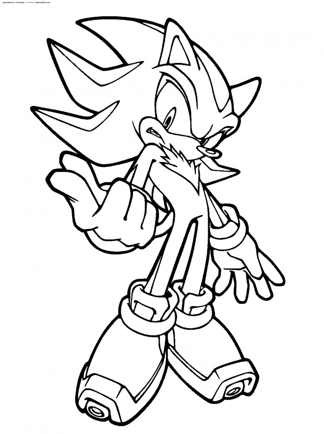 Coloriage Sonic shadow en ligne dessin  gratuit   imprimer 