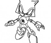 Coloriage Sonic simple &agrave; colorier