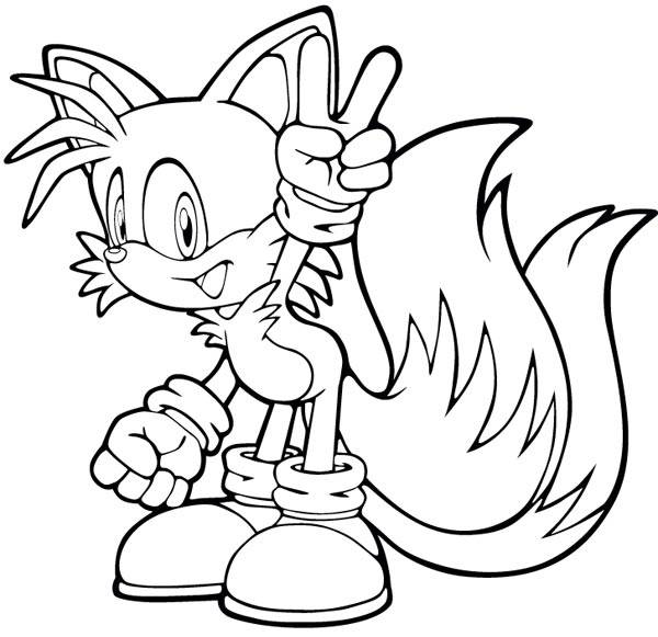 Coloriage et dessins gratuits Sonic Tails à imprimer