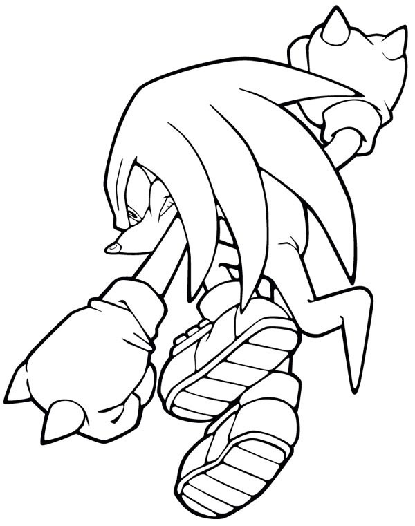 Coloriage Sonic X en ligne dessin gratuit à imprimer