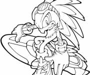 Coloriage Sonic x Knuckles the Echidna dessin gratuit à imprimer