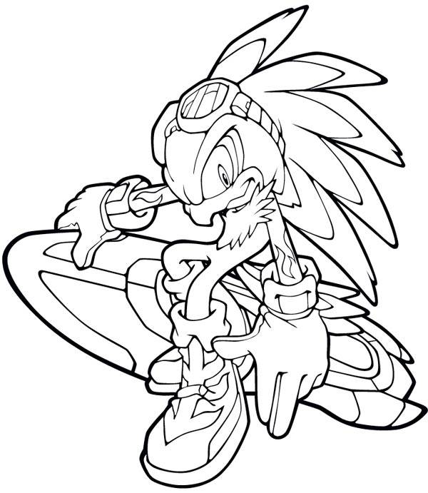 Coloriage et dessins gratuits Sonic x  Knuckles the Echidna à imprimer
