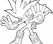 Coloriage Super Sonic au combat