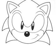 Coloriage T&ecirc;te de Sonic