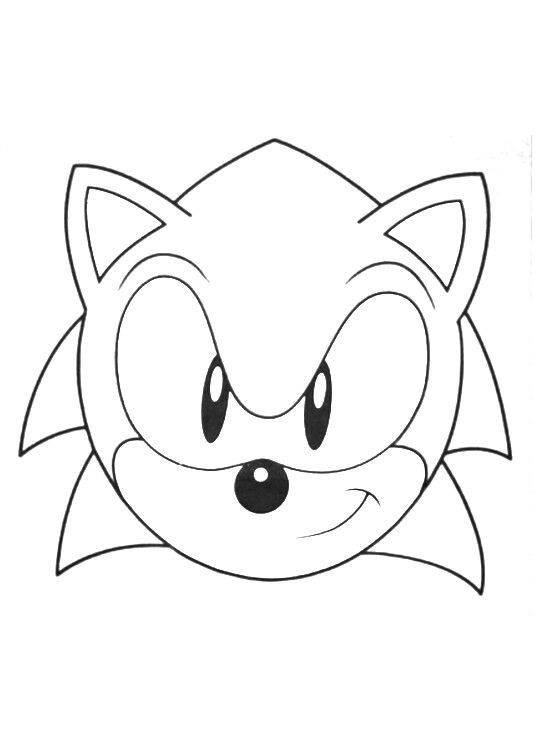 Coloriage et dessins gratuits Tête de Sonic à imprimer