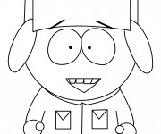 Coloriage et dessins gratuit Kyle Broflovski en souriant facile à imprimer