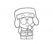 Coloriage Kyle Broflovski réfléchit dessin