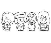 Coloriage Les enfants de South Park en couleur