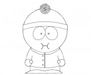 Coloriage Stan Marsh avec la bouche pleine en ligne