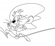 Coloriage Speedy Gonzales court