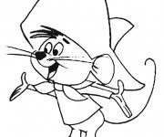 Coloriage et dessins gratuit Speedy Gonzales facile à imprimer