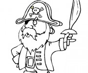 Coloriage et dessins gratuit Speedy Gonzales le pirate à imprimer