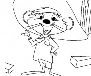 Coloriage Speedy Gonzales rit